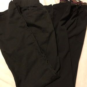 2 pairs of black xs petite scrubs